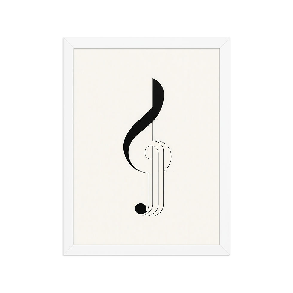 Thumbnail: Treble Clef Minimal Art Print