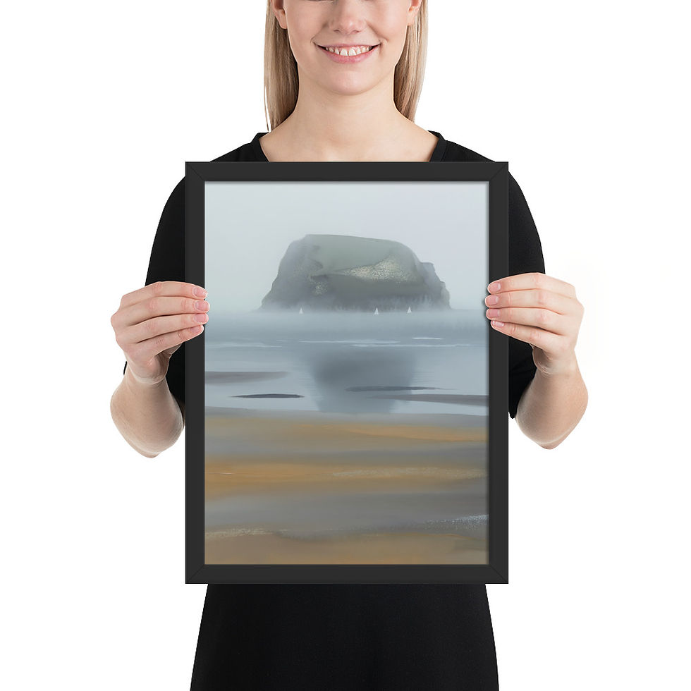 Thumbnail: Foggy Headland Minimalist Art Print