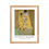 Thumbnail: Gustav Klimt, The Kiss with a white border and typography. In black, brown and white frames. Wall Art