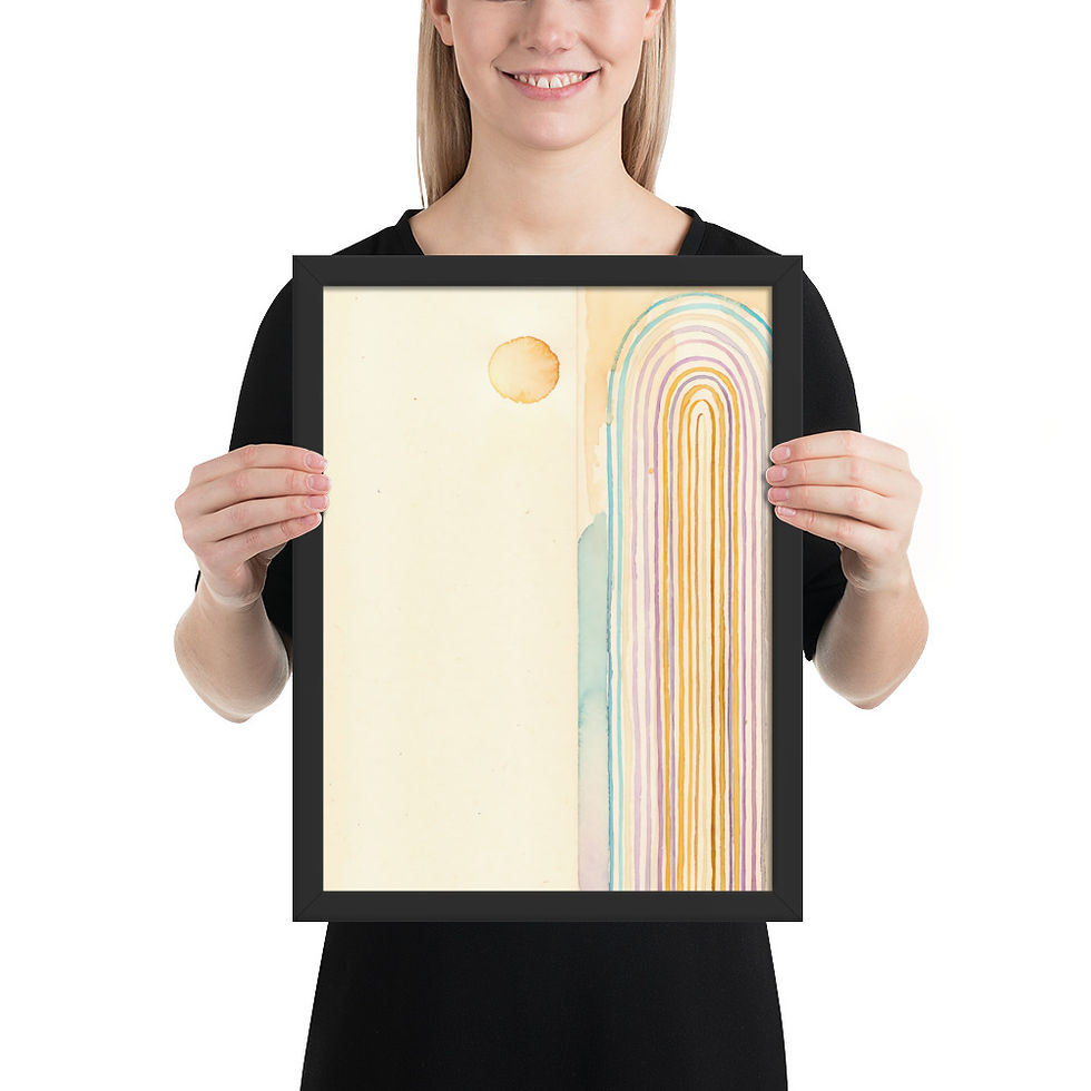 Thumbnail: Rainbow Arches Abstract Art Print