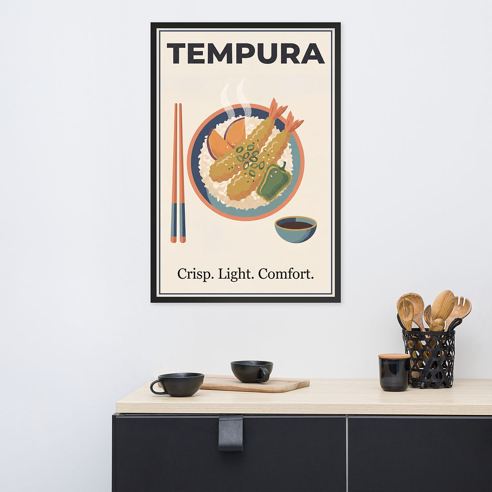 Thumbnail: Tempura Japanese Food Poster Framed Wall Art