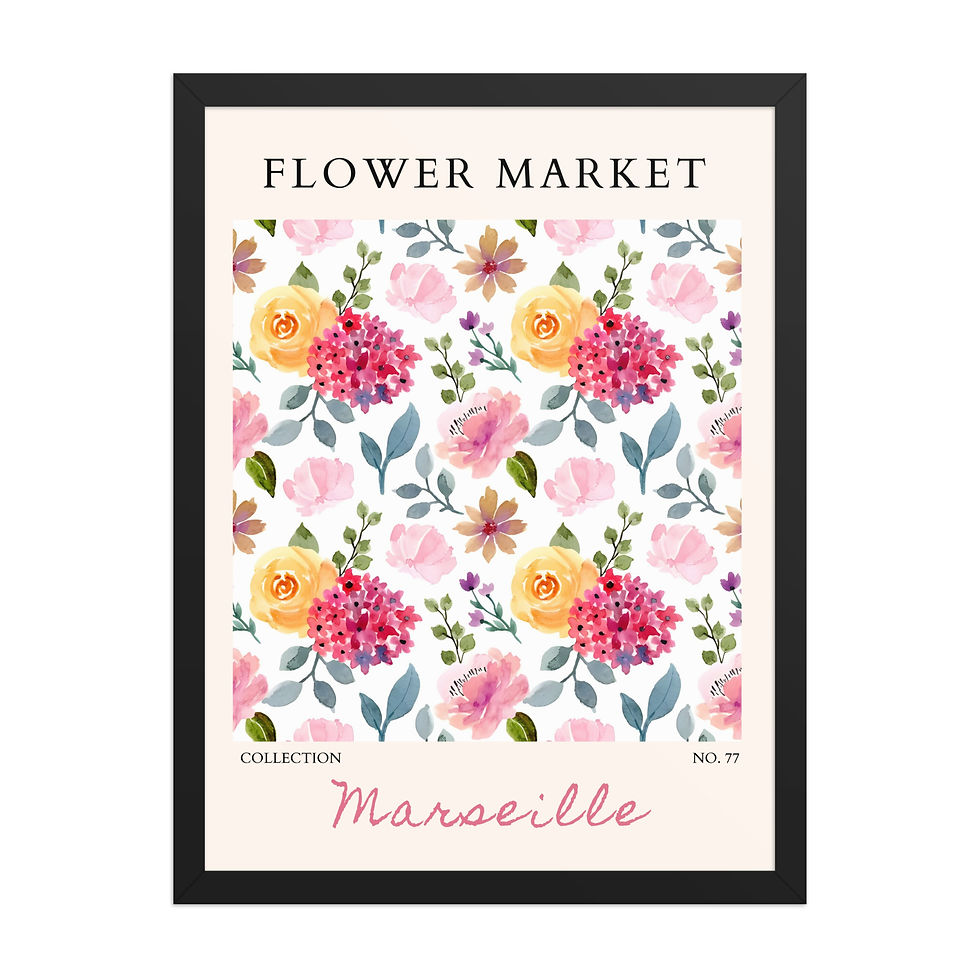 Thumbnail: Marseille | Framed Botanical Wall Art: Nature Prints from Global Cities