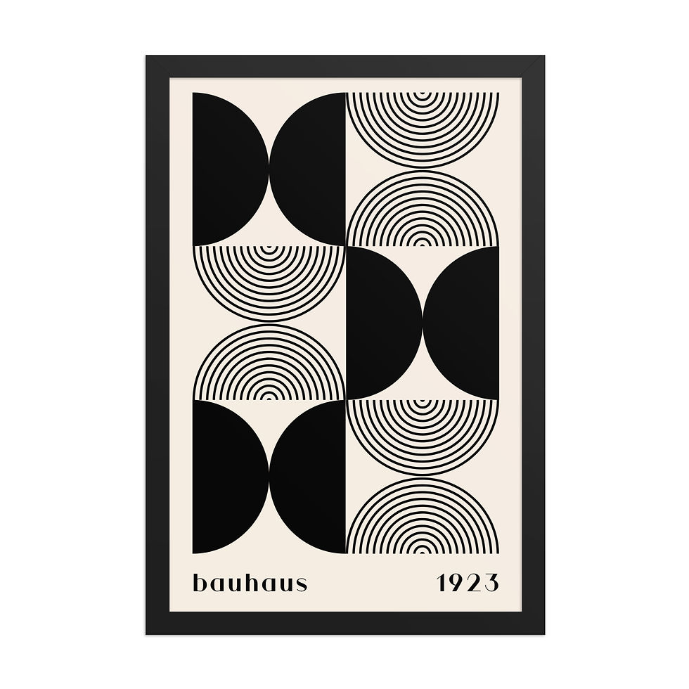 Thumbnail: Bauhaus Framed Wall Art: Modern Design for Stylish interiors blacks