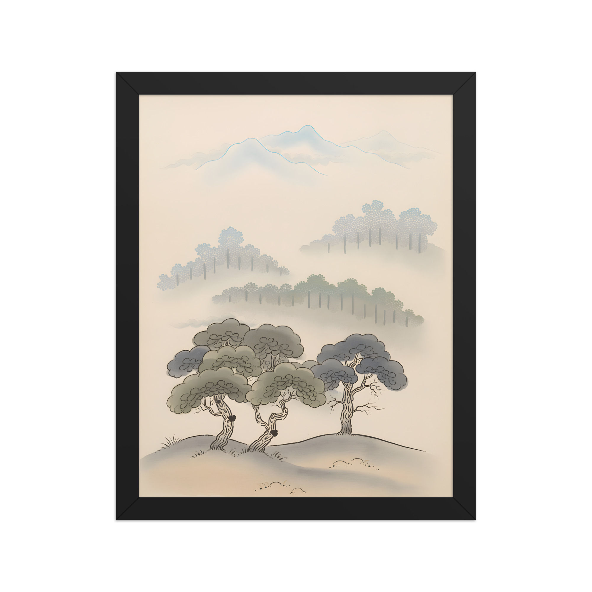 Blue Mountains Contemplative Minimalist Art Print