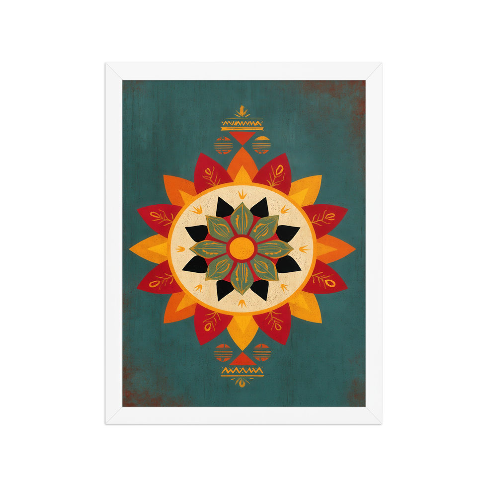 Thumbnail: Framed Geometric Boho Art – Trendy Decor Piece