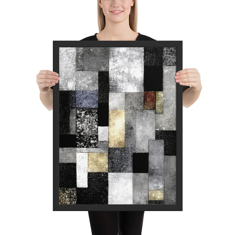 Thumbnail: Muted Modern Art Framed rectangles