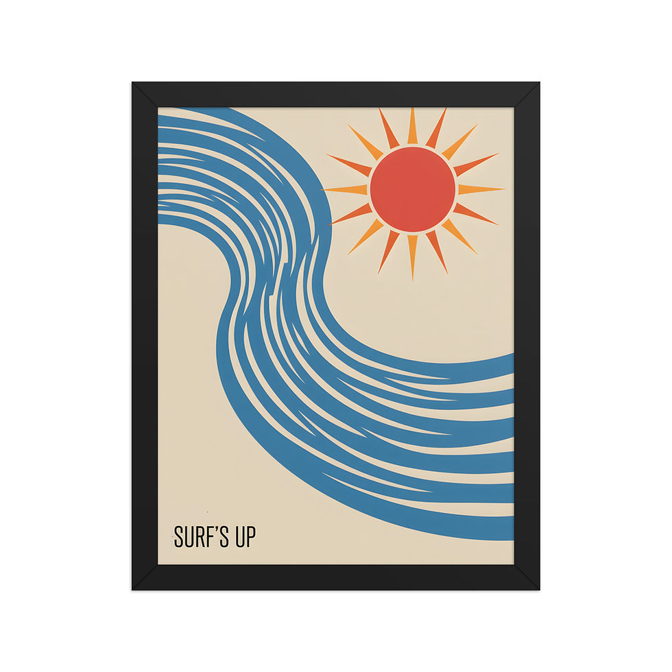 Thumbnail: Surf's Up Vintage Framed Wall Art