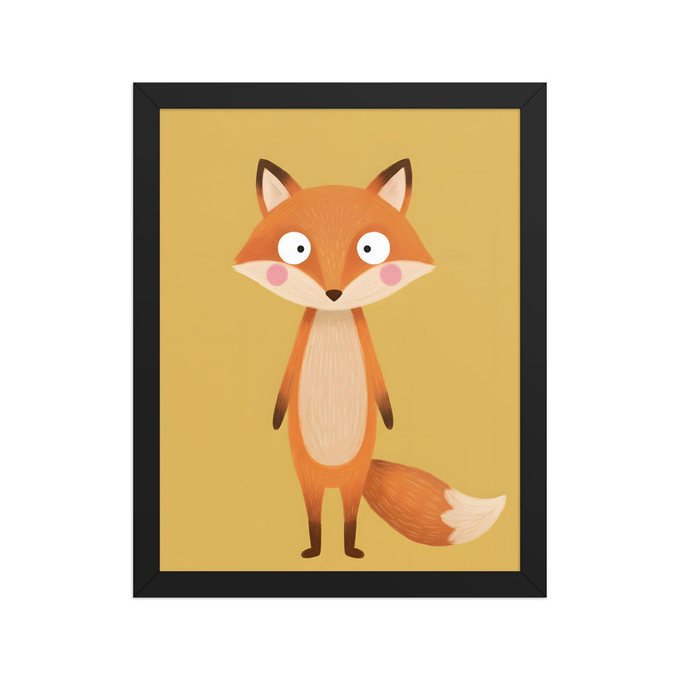 Thumbnail: Cute Fox Whimsical Nursery Art Print