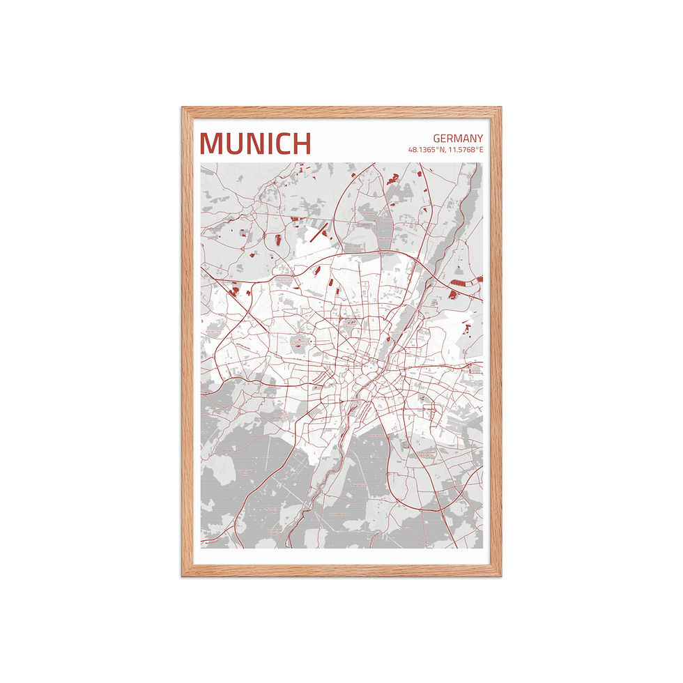 Thumbnail: Munich | Framed City Maps: Vibrant Art for Urban Decor Lovers