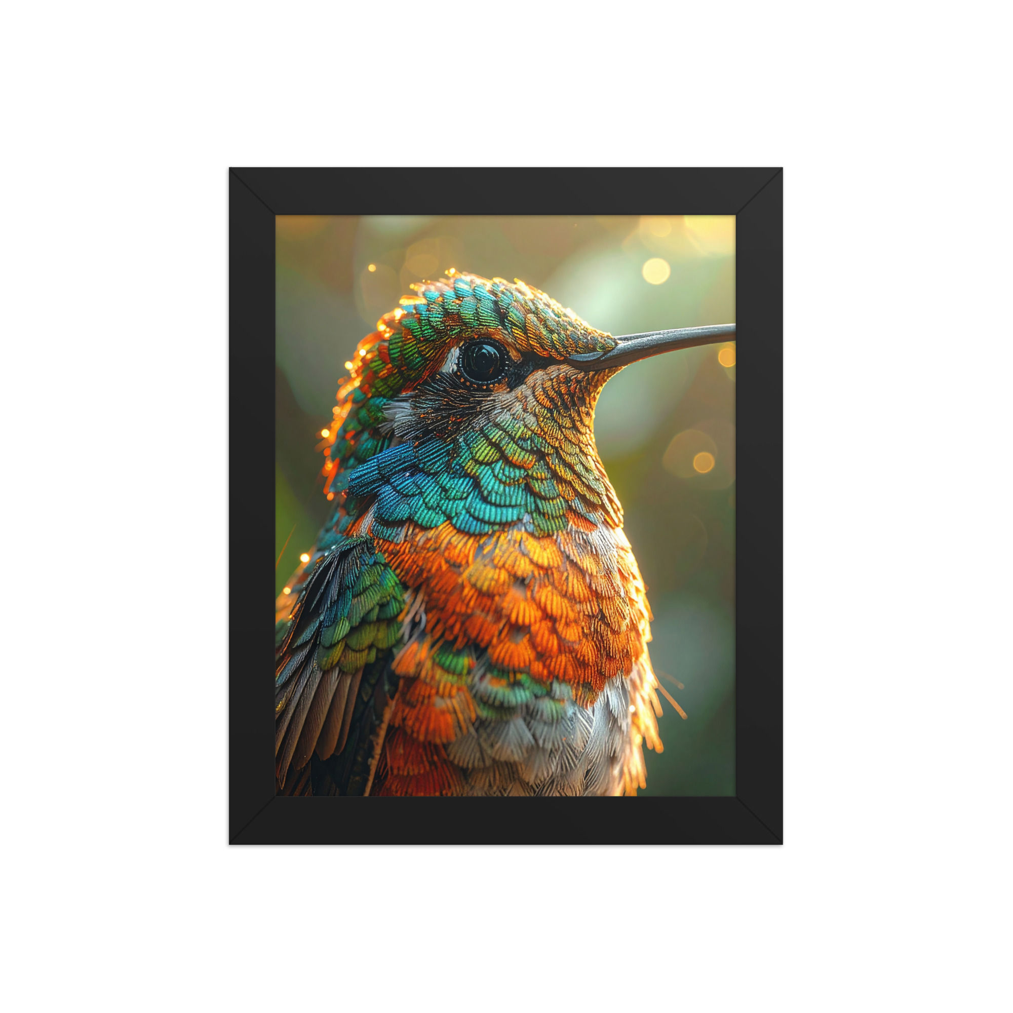 Macro Hummingbird Ar Print Home Décor