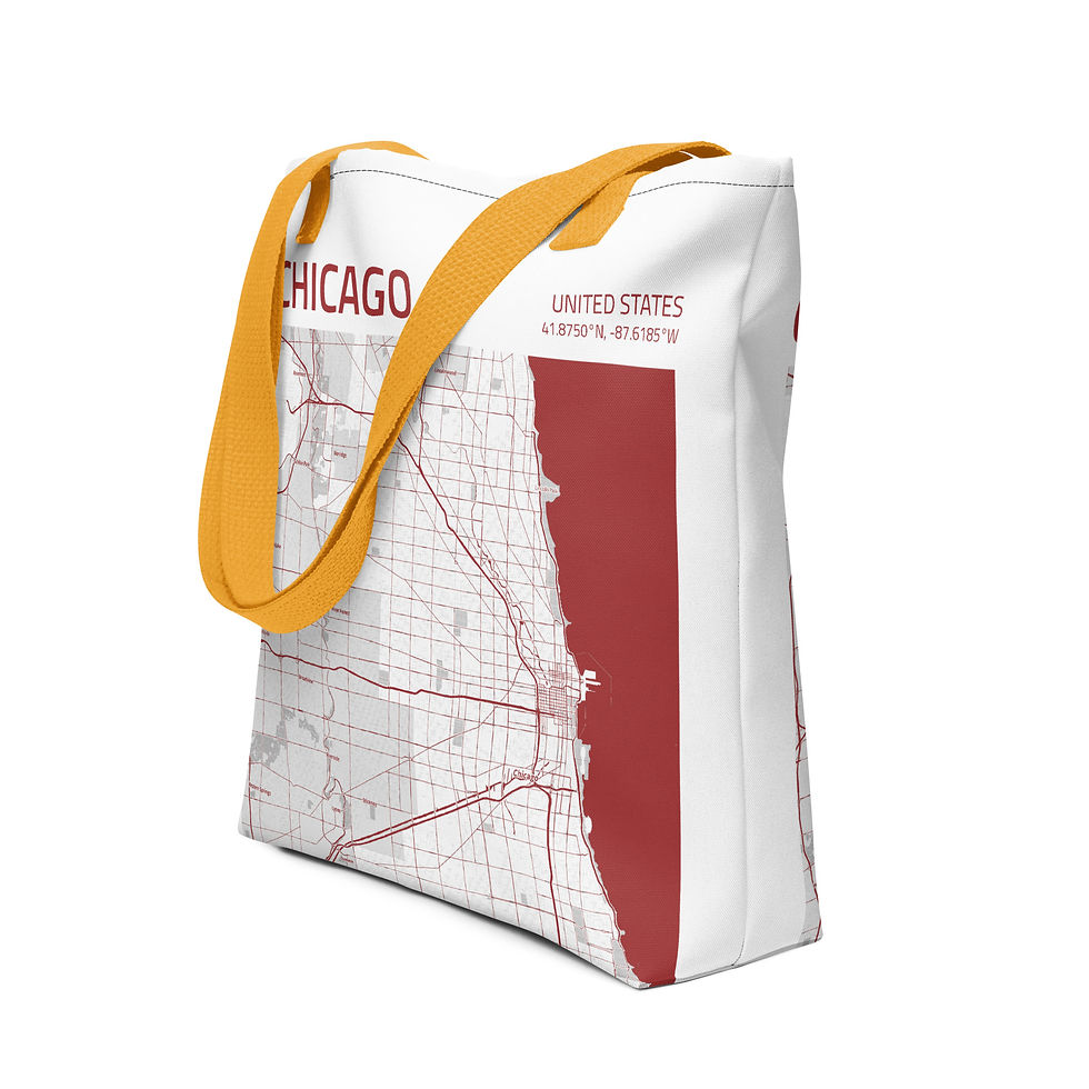Thumbnail: Chicago City Map Tote bag
