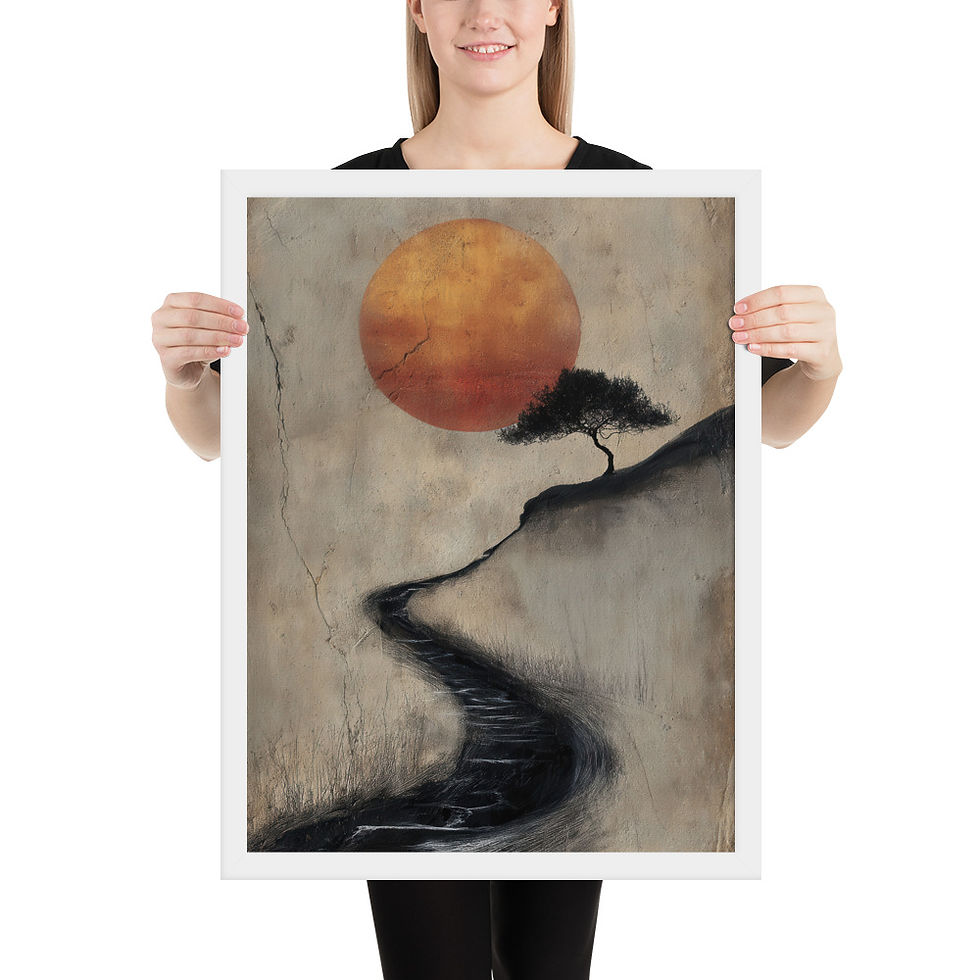 Thumbnail: Japandi Sumei-e Japanese Ink Inspired Print