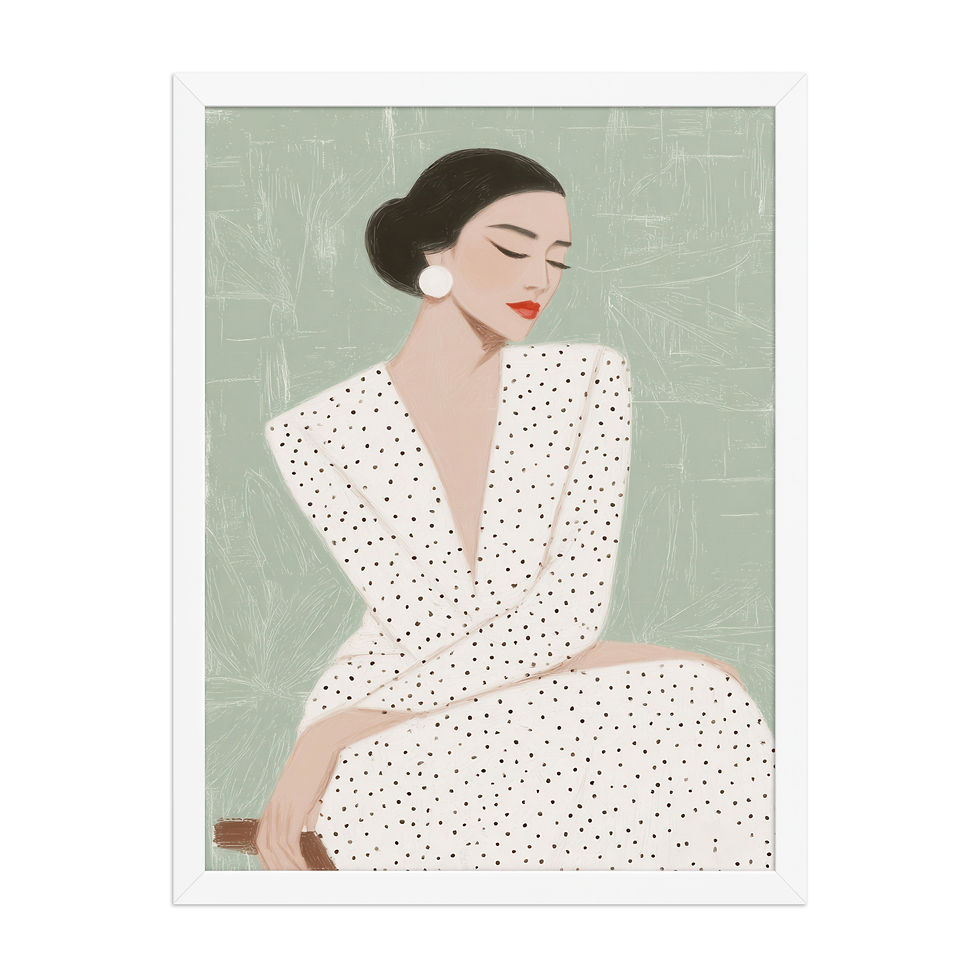 Thumbnail: Woman Portrait Gouache Inspired  Art Print 