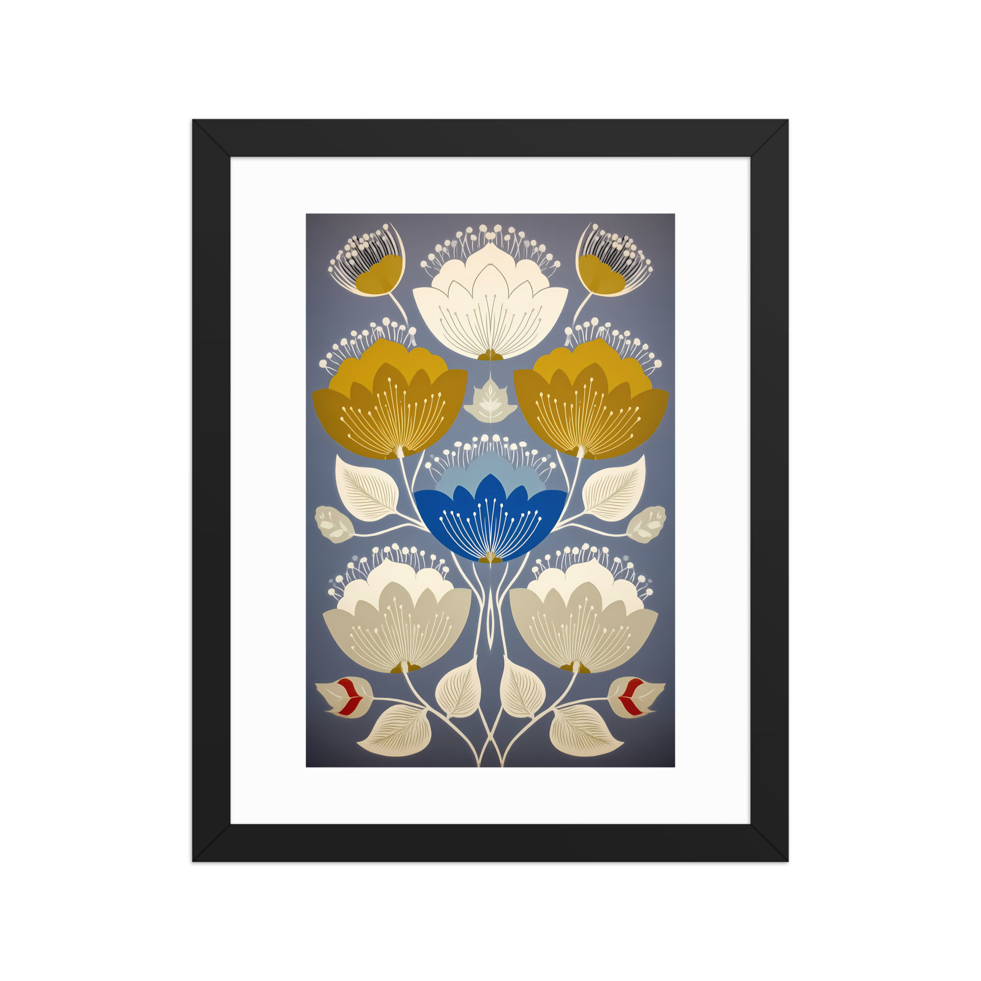 Folk Style Scandinavian Botanical Prints - Elegant Wall Art