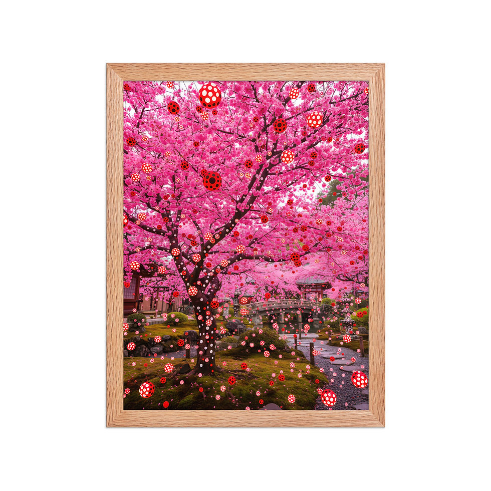 Thumbnail: Cherry Yayoi Style Framed Wall Art
