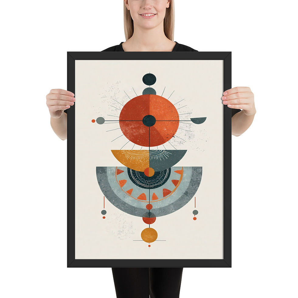 Thumbnail: Framed Minimalist Bohemian Art – Clean Lines Decor