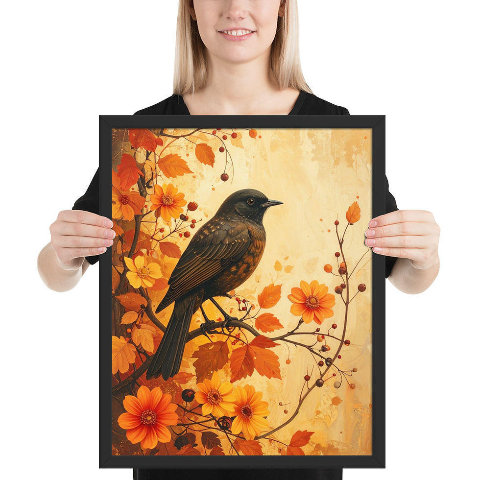 Thumbnail: Autumn Bird Branch Wall Art