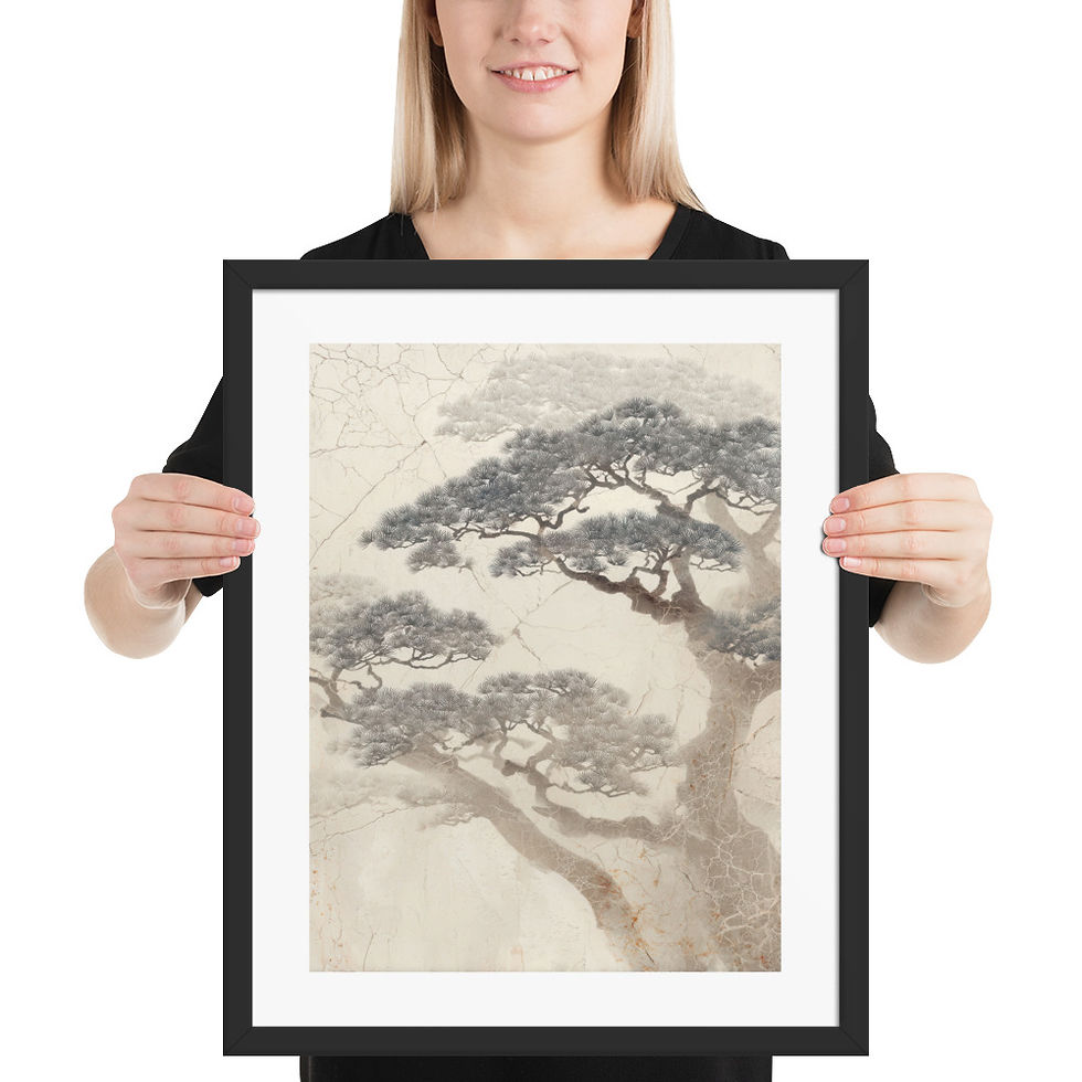 Thumbnail: Japandi Sumei-e Japanese Ink Inspired Print
