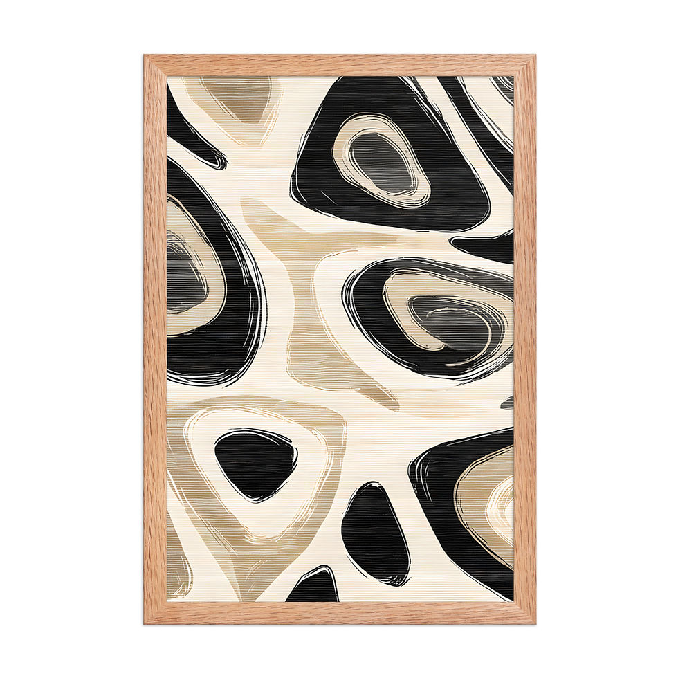 Thumbnail: Eyelets Framed Neutral Wall Art