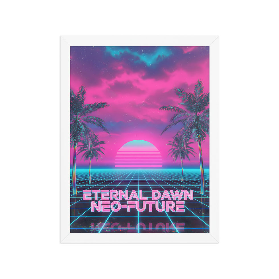 Thumbnail: Eternal Dawn Neon Future Retro Wall Art