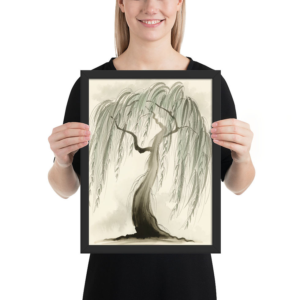 Thumbnail: Minimalist Willow Tree Abstract Wall Art