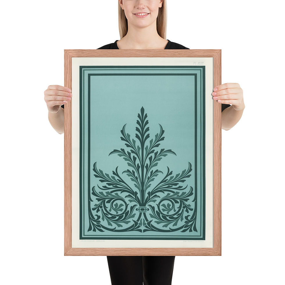 Thumbnail: Vintage Botanical Ironwork Design Wall Art