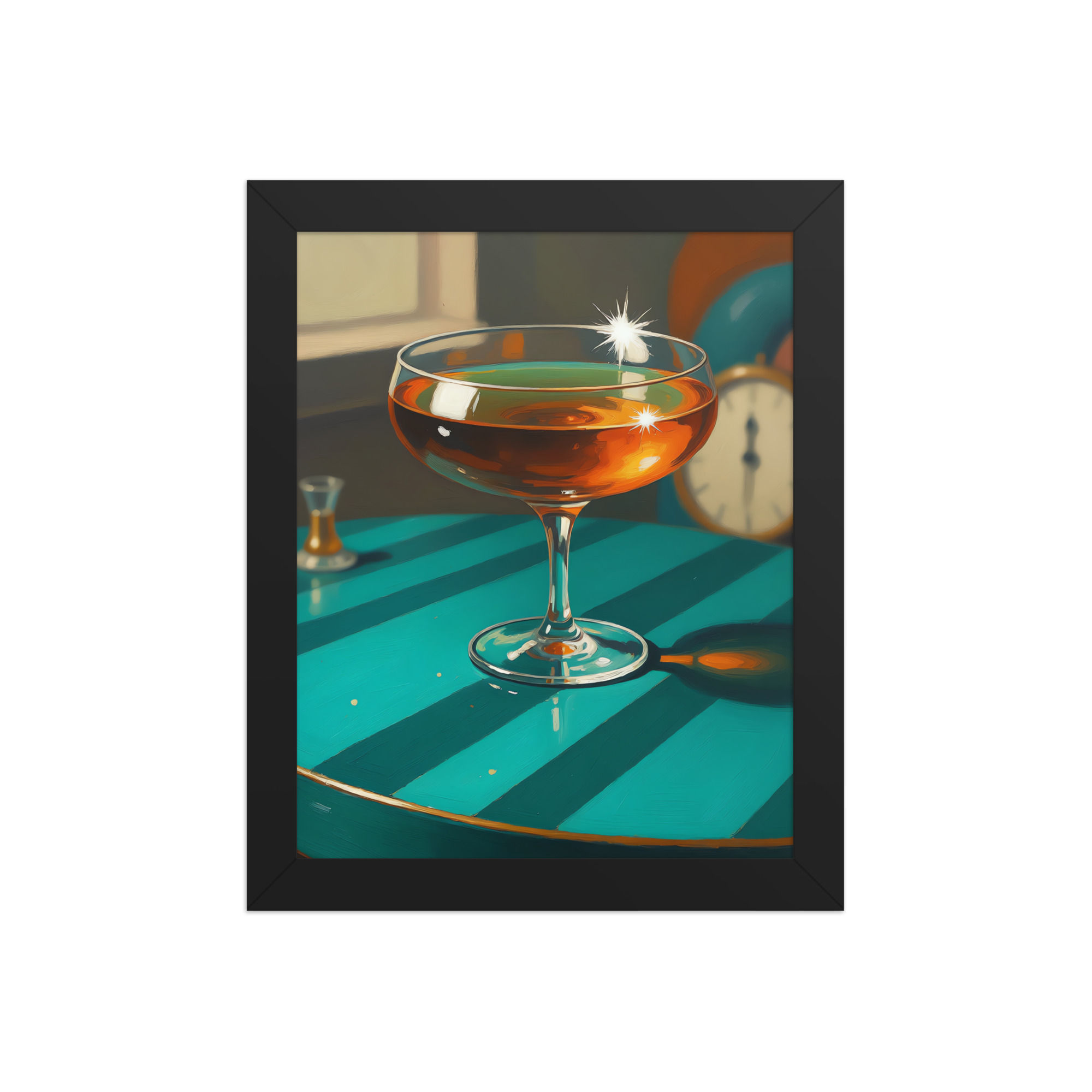 Martini Glass Art Print for Bar