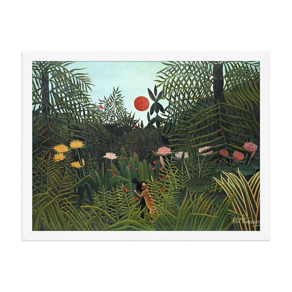 Thumbnail: Virgin Forest with Sunset | Henri Rousseau