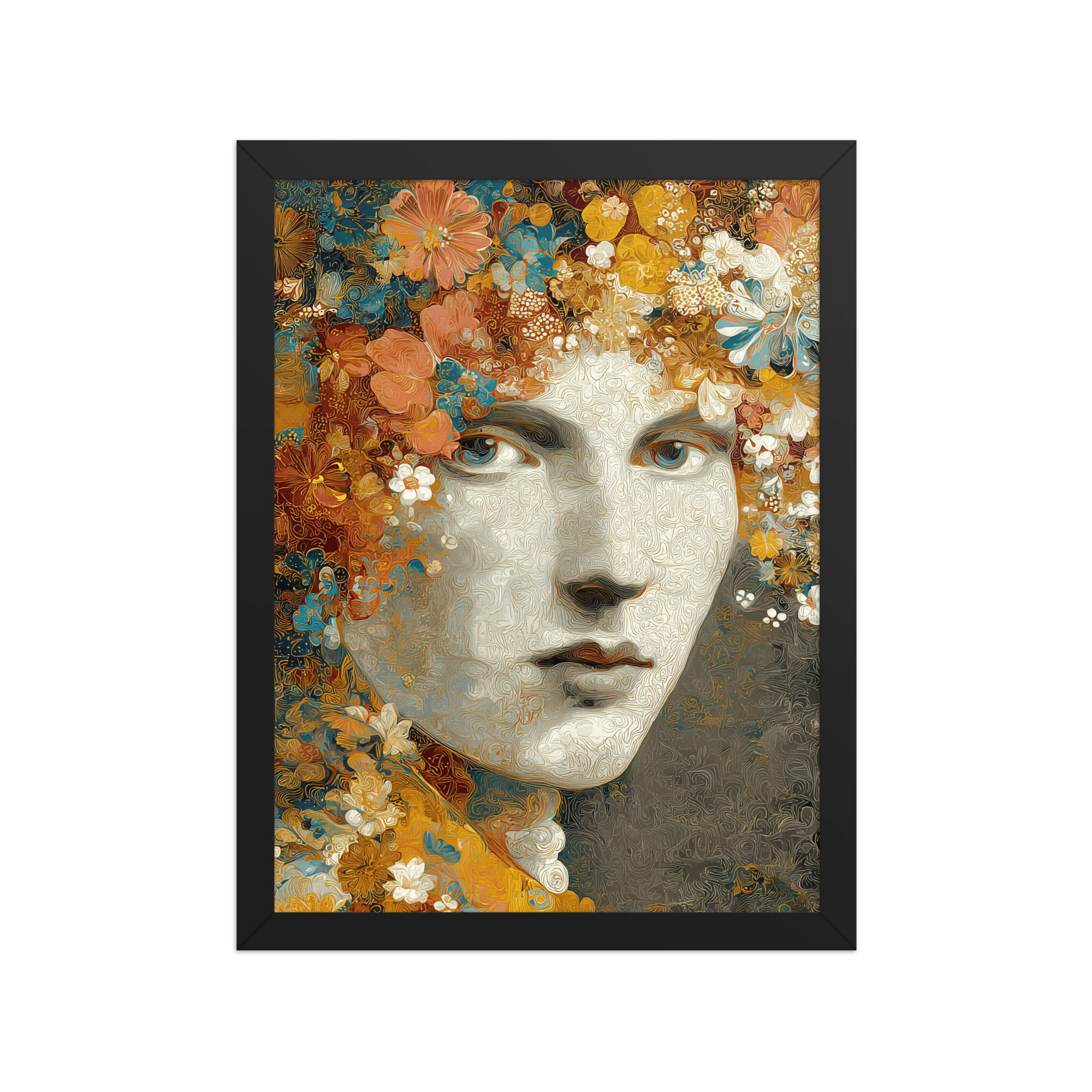 Gouache Portrait of a Woman viewed