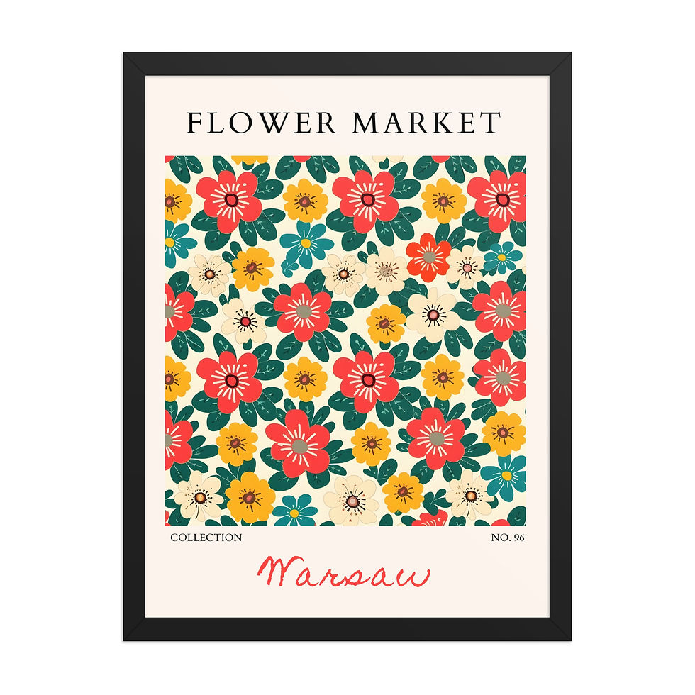 Thumbnail: Warsaw iii | Framed Botanical Wall Art: Nature Prints from Global Cities