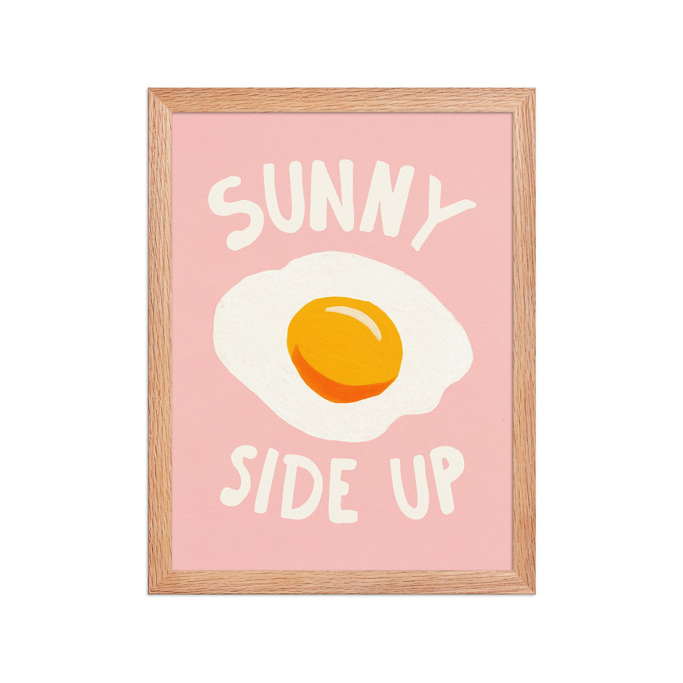 Thumbnail: Fried egg framed wall art for kitchen