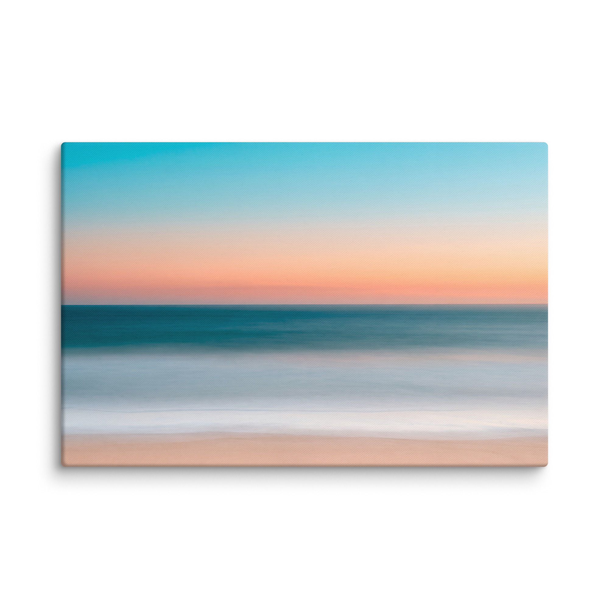 Pastel Horizon Beach Landscape Canvas Print