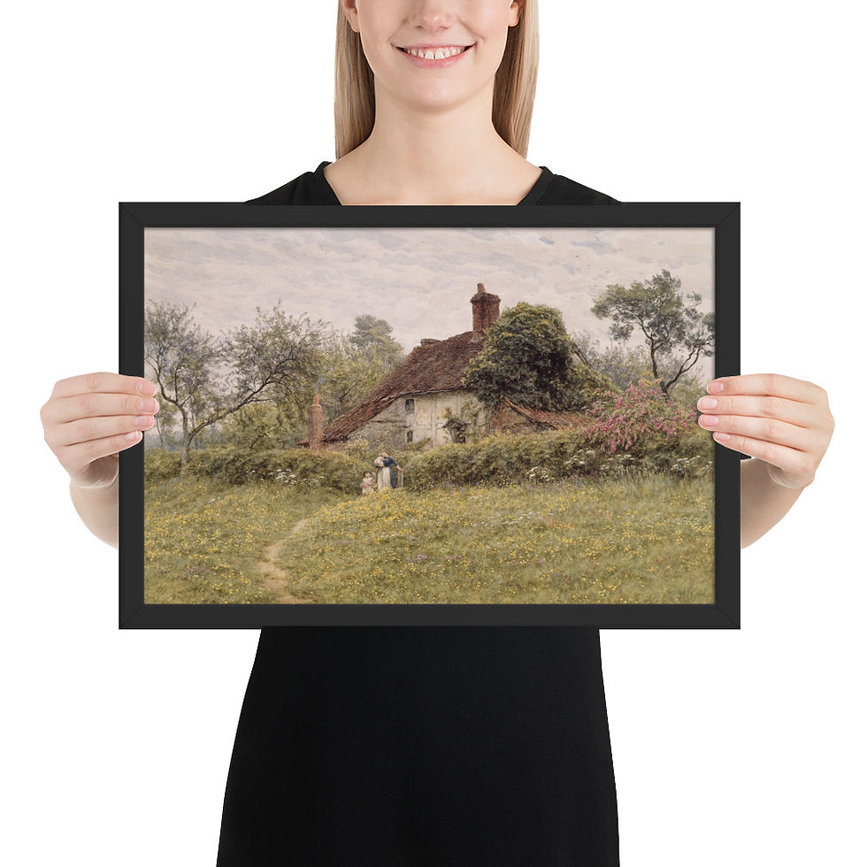 Thumbnail: Thatched House Vintage Wall Art