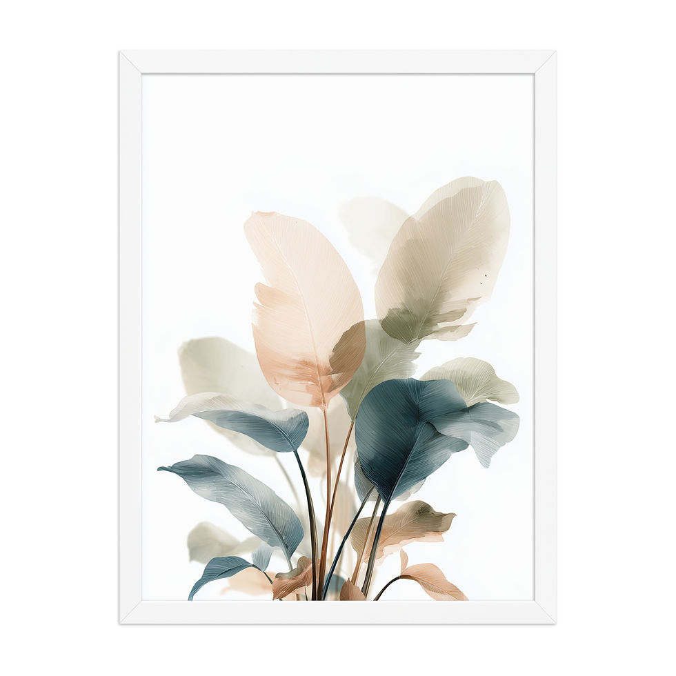 Thumbnail: Tropical Palm Leaf Watercolor Print | Modern Coastal Wall Decor