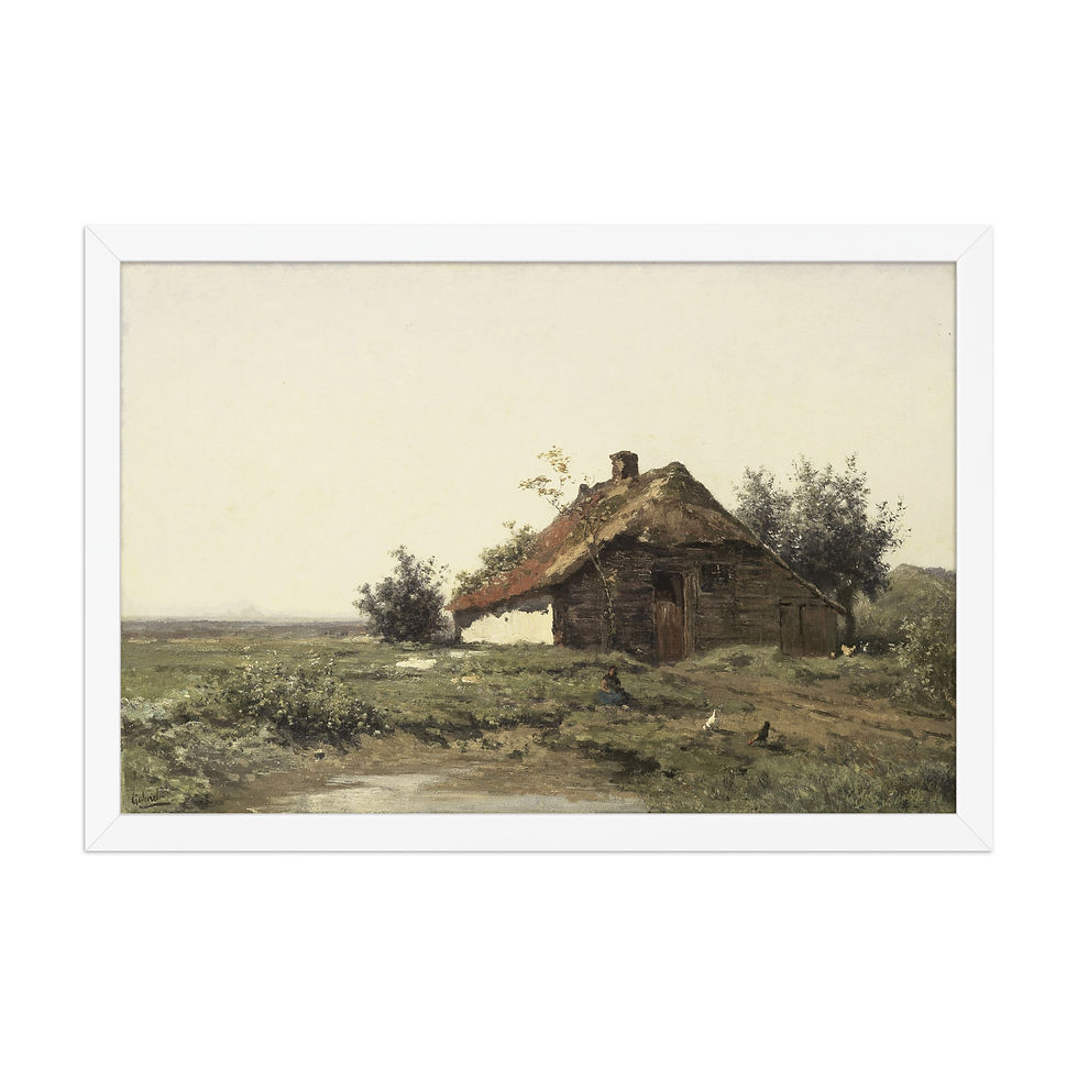 Thumbnail: Thatched Farmhouse Framed Vintage Wall Art