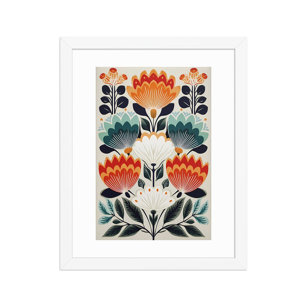 Thumbnail: Nature-Inspired Scandinavian Wall Art - Botanical Folk Prints