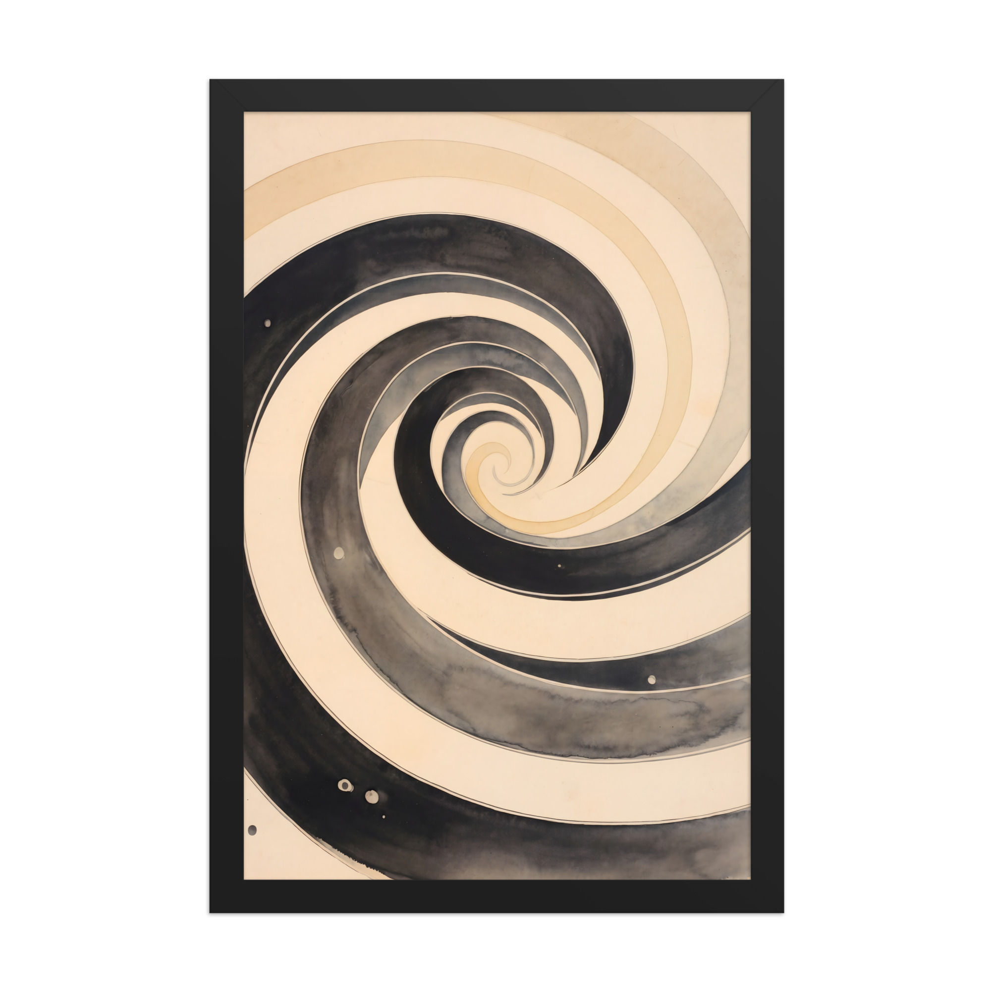 Swirling Down Framed Abstract Contemporary Mega Print