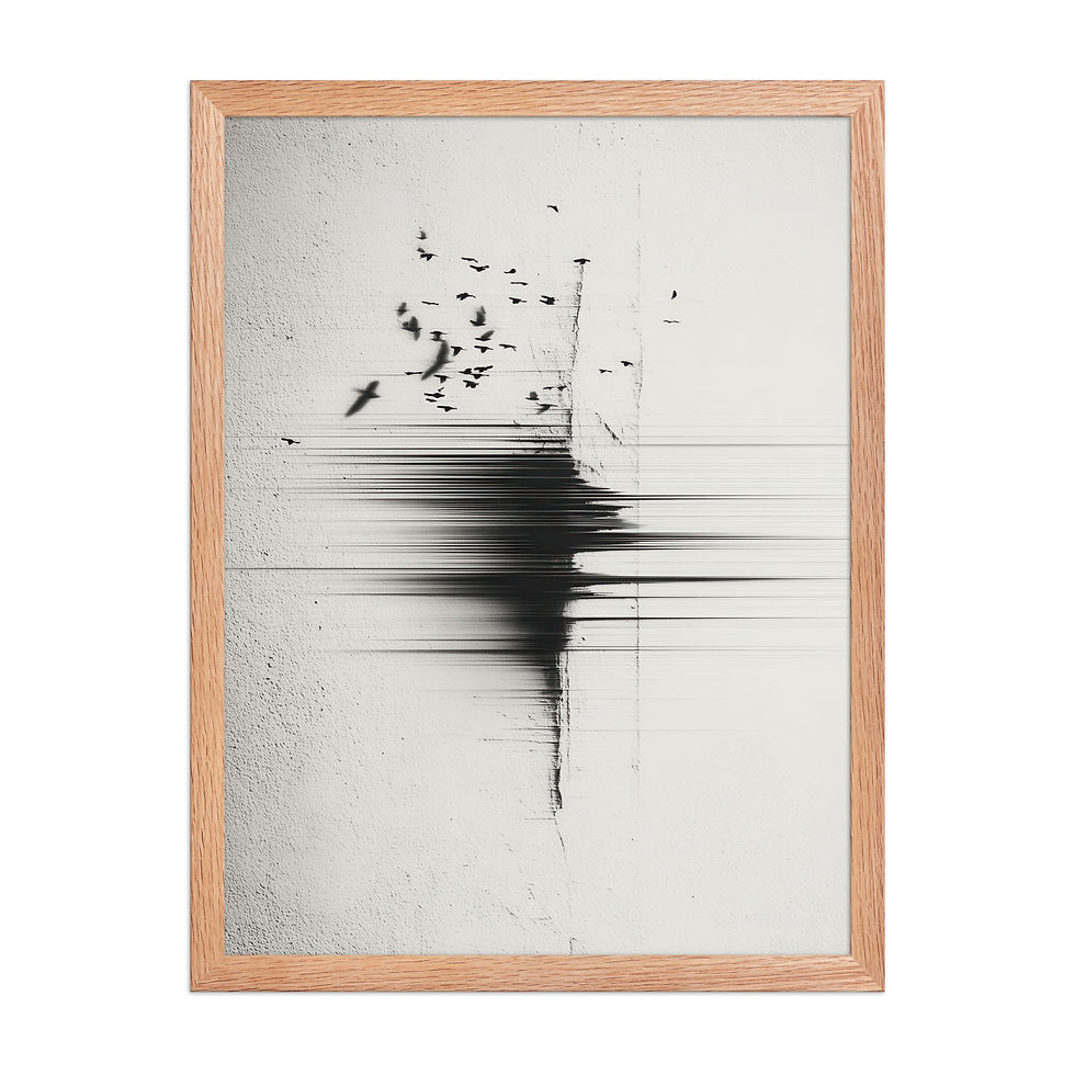 Thumbnail: Japandi Birds Fading Sumi-e Inspired