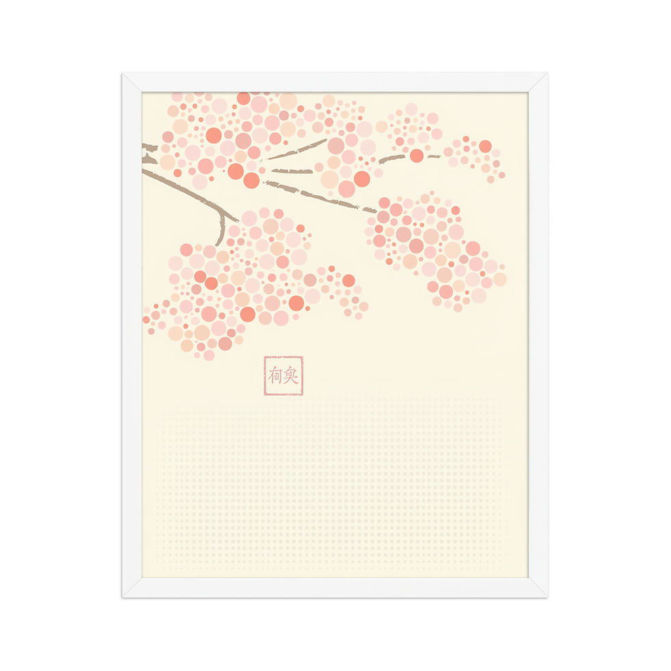 Thumbnail: Minimalist Blossoms Art Print for Bedroom