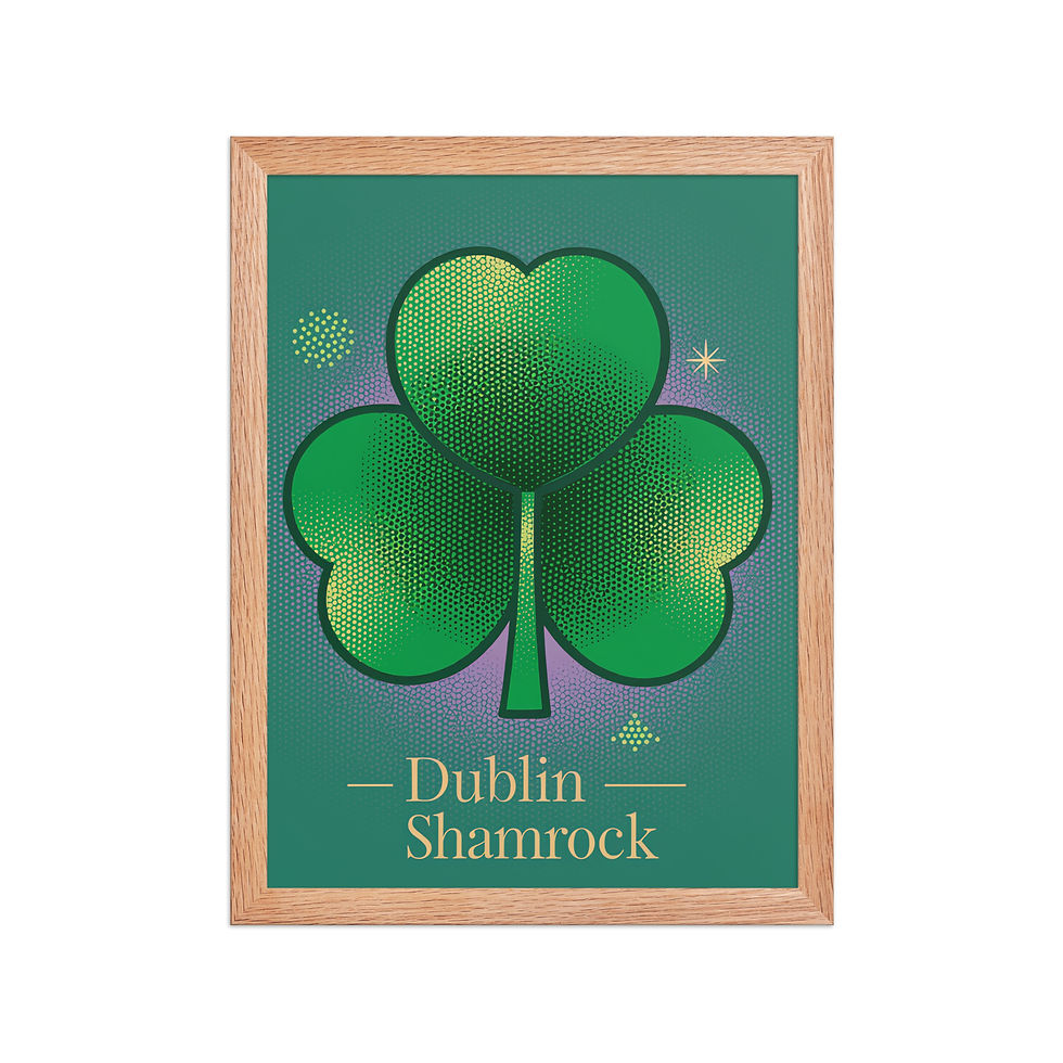 Thumbnail: Dublin Shamrock Framed Wall Art