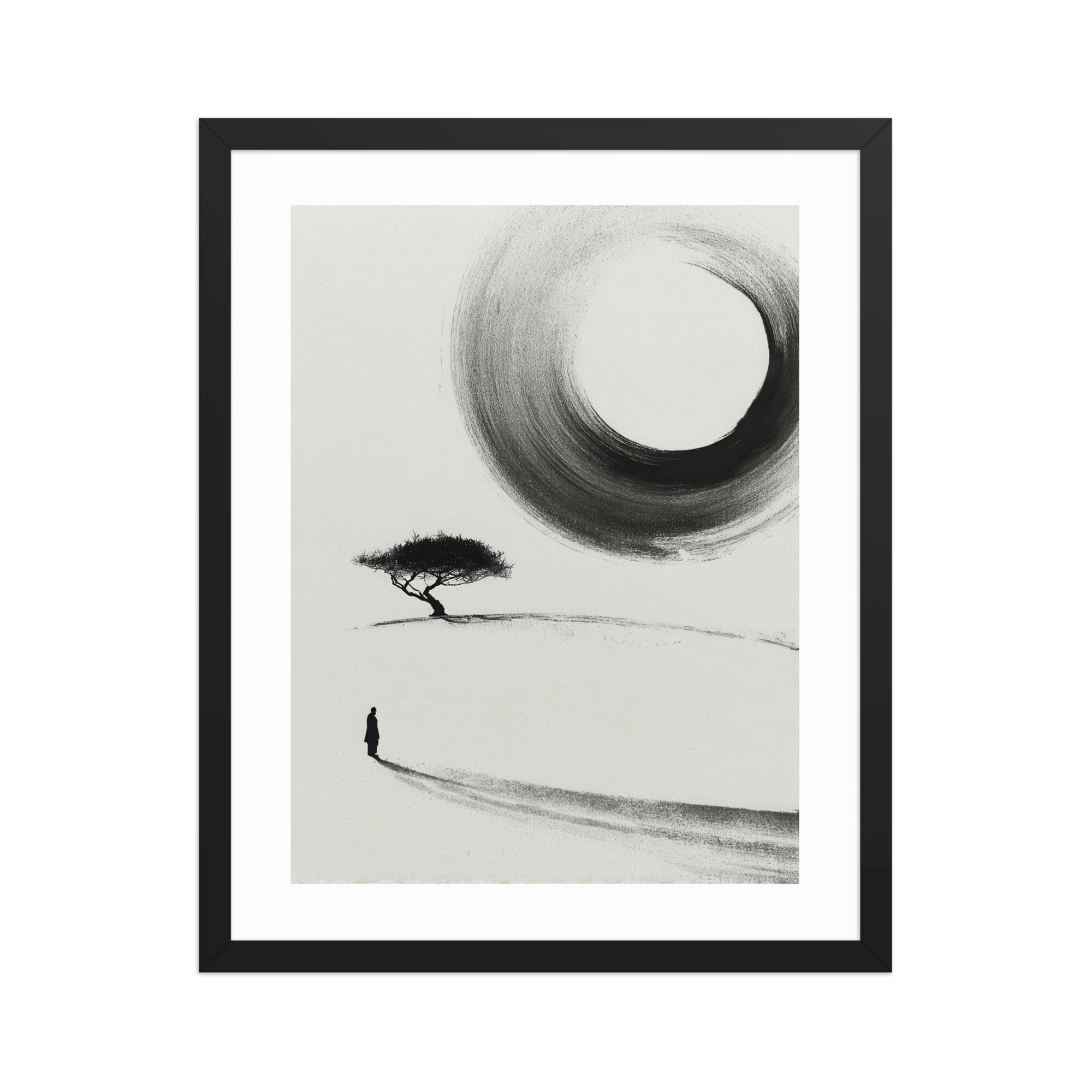 Japandi Sumei-e Japanese Ink Inspired Print