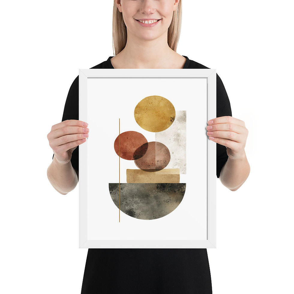 Thumbnail: Framed Abstract Shapes Art – Modern Design Piece