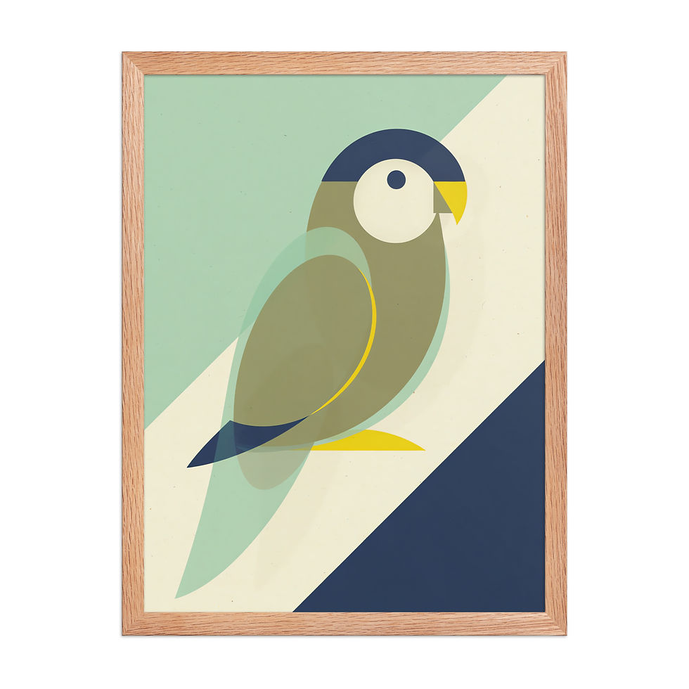 Thumbnail: Parrot in Mid Century Modern Art Print