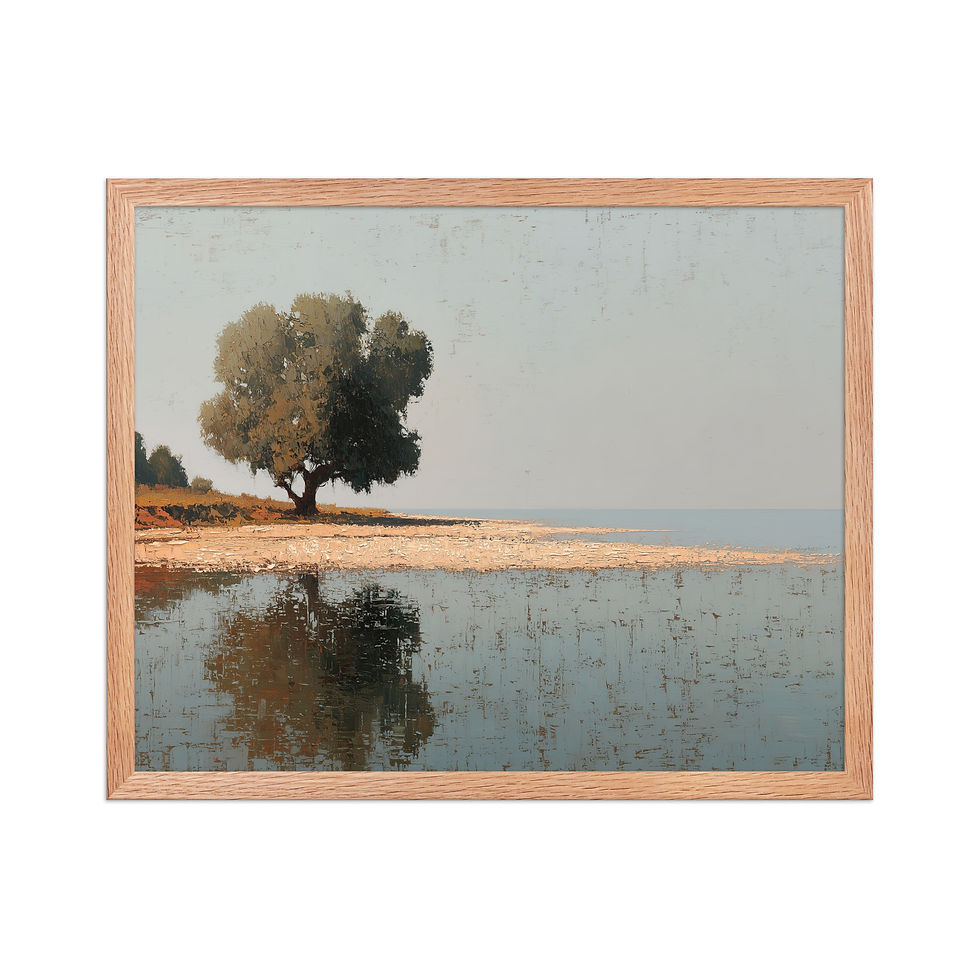 Thumbnail: Vintage scenic landscape in oil painting style | Framed wall art x