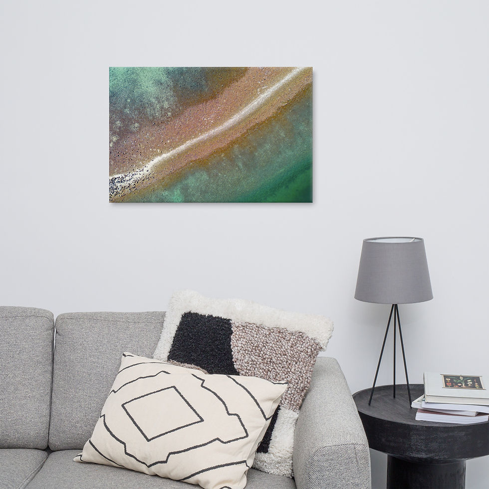 Thumbnail: Aerial Tidal Pathway Canvas | Coastal Landscape Art | Ocean Photography