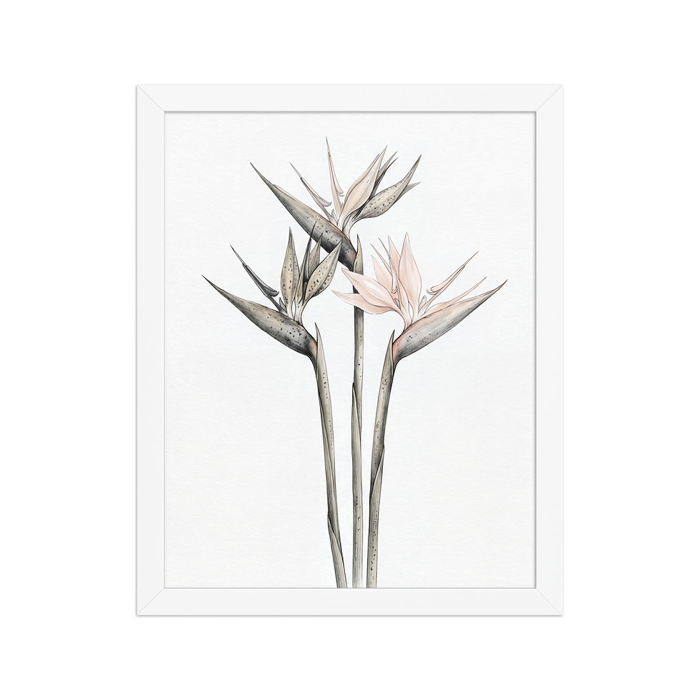Thumbnail: Elegant Botanical Illustration of Bird of Paradise Flowers
