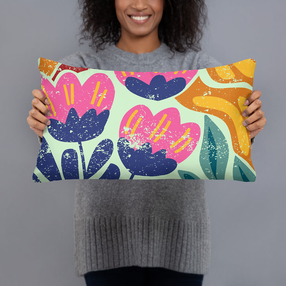 Thumbnail: Bright Botanical Cushion – Cheerful Room Decor