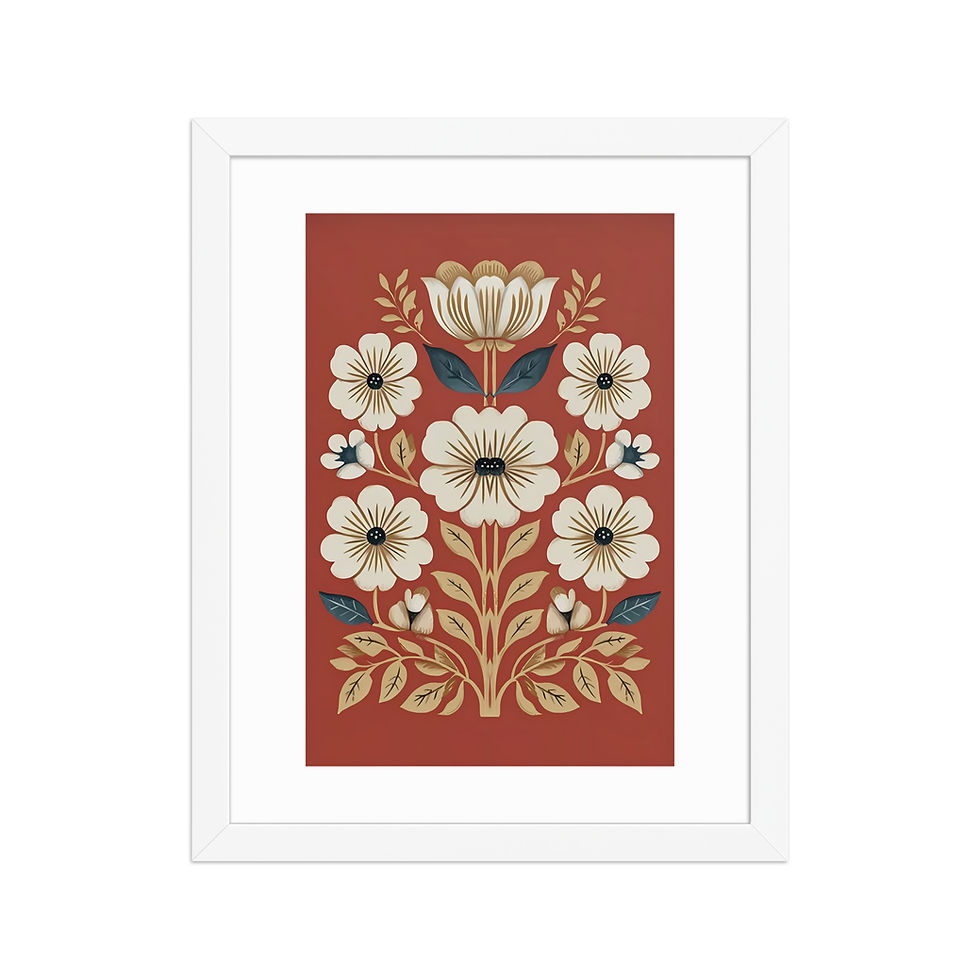 Thumbnail: Charming Scandinavian Botanical Art - Folk Inspired Wall Prints