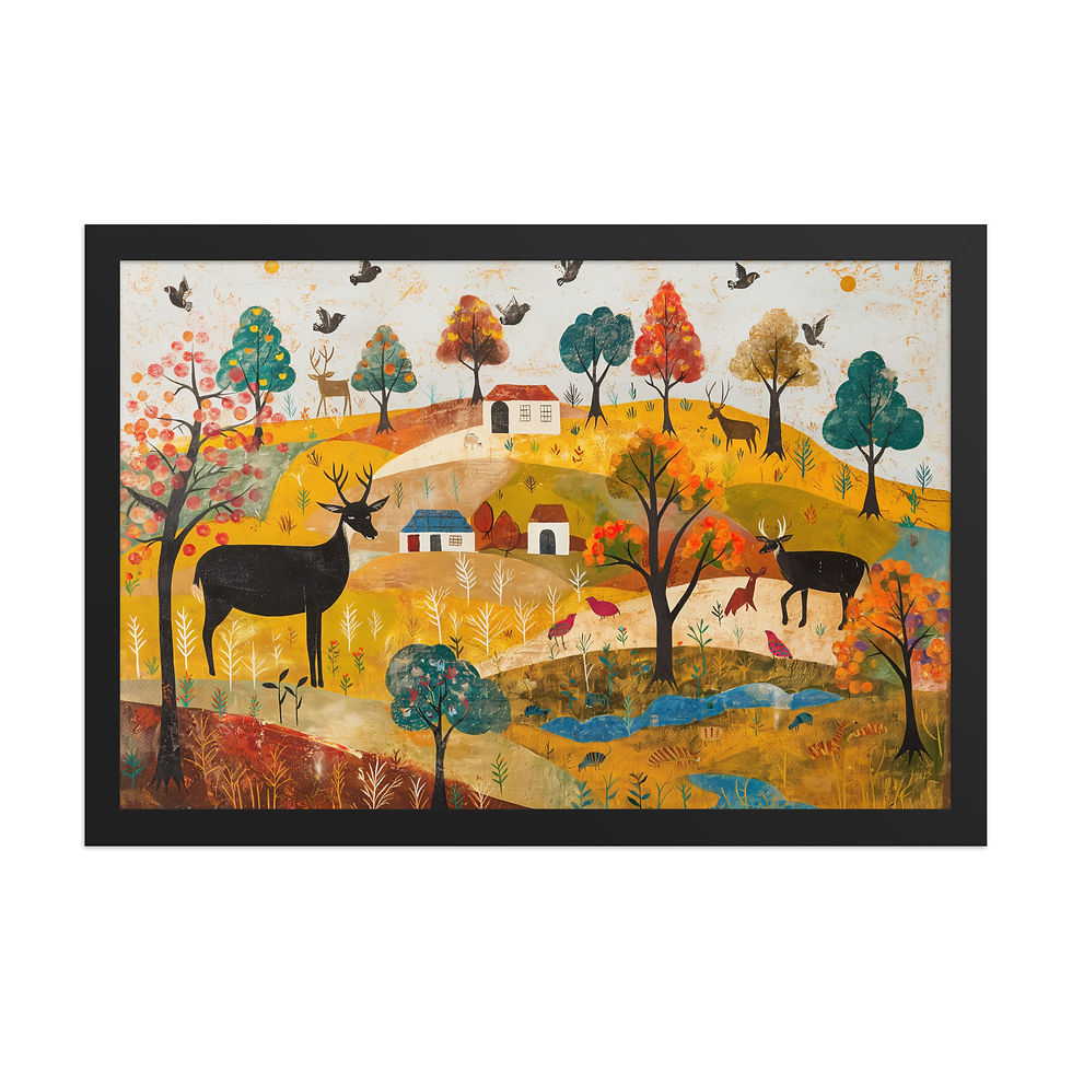 Thumbnail: Vintage Nature & Wildlife Framed Wall Art | Rustic Landscape Print