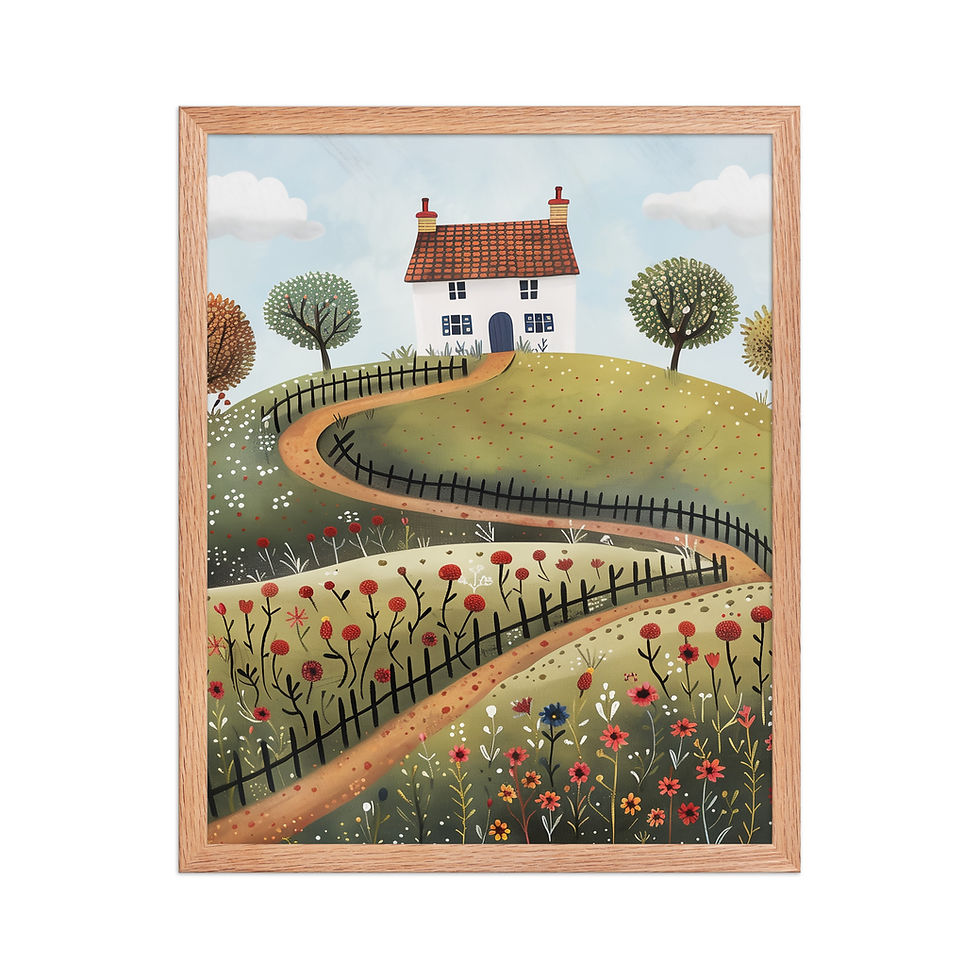 Thumbnail: House | Whimsical Framed Nursery Prints for Kids' Rooms | Adorable Wall Art